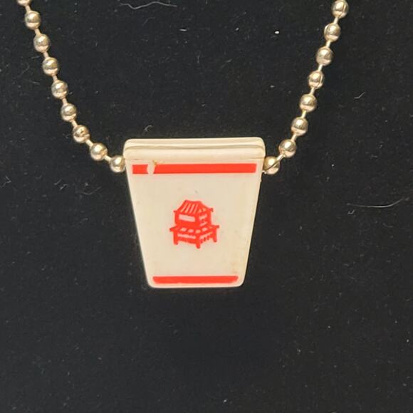 Chinese Takeout Box Necklace 28" - Picture 2 of 4